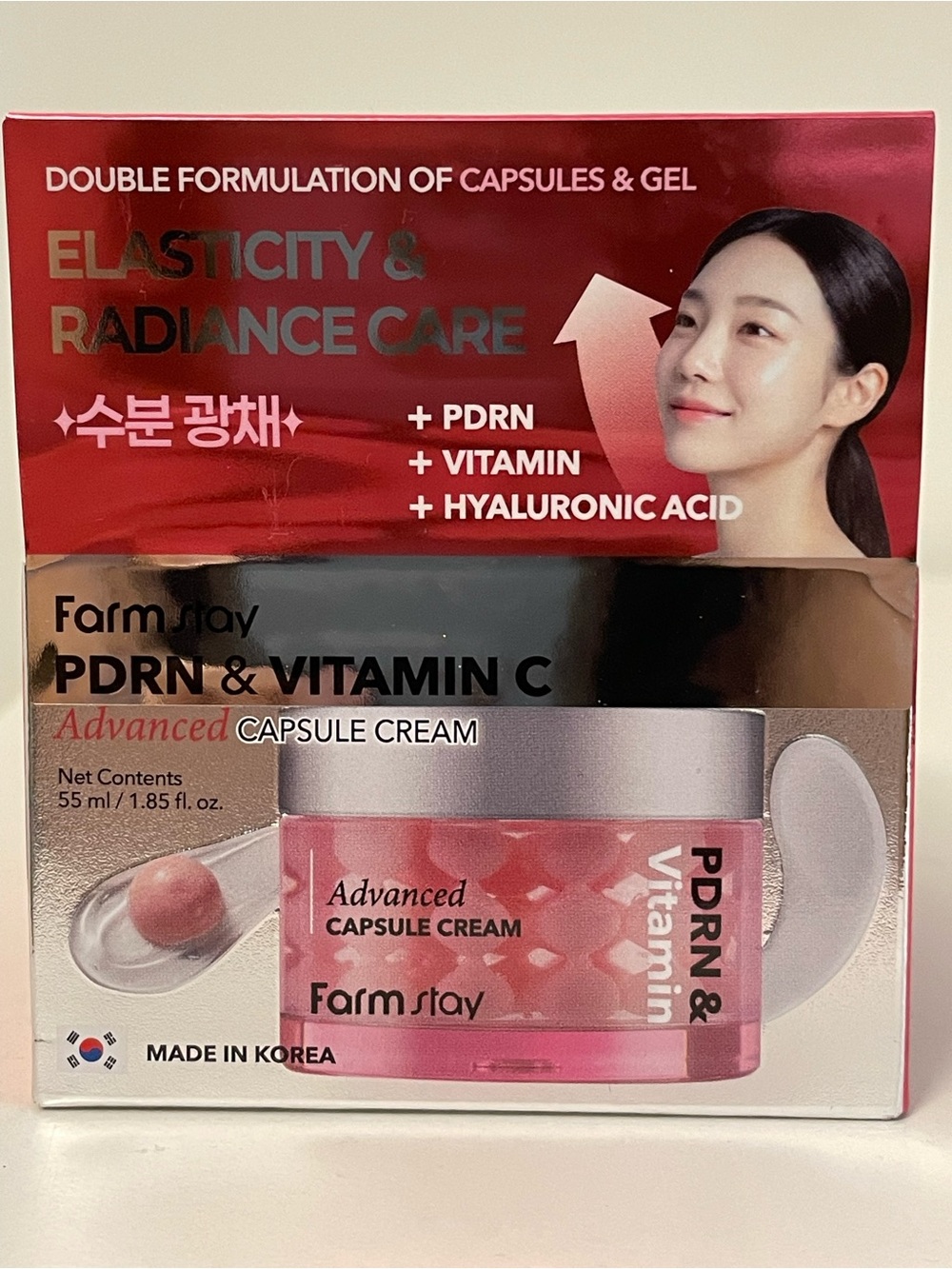 BNIB FARMSTAY K-Beauty PDRN & Vitamin C Advanced Capsule Cream — 55 ml/ 1.85 fl